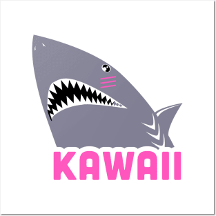 Funny Kawaii Anime Shark Posters and Art